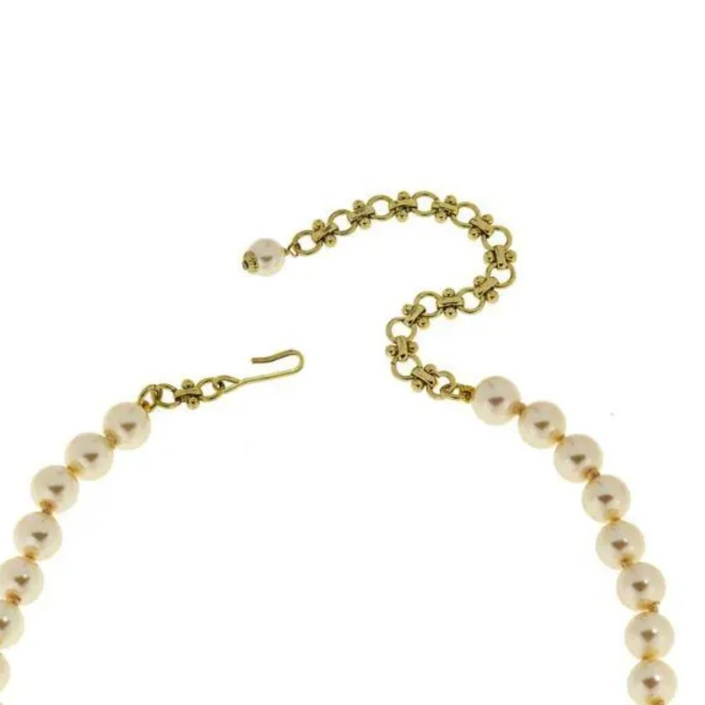 Heidi Daus "Night at Opera" Cream Color Beaded Necklace 17-1/2" - Picture 3 of 3